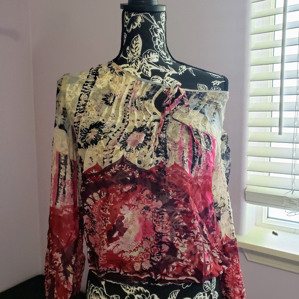 100% naturalAhimsa silk blouse NWT